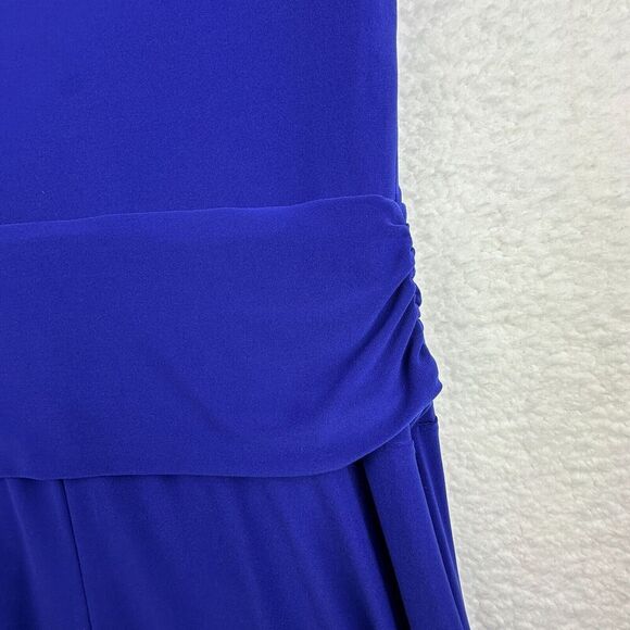 Lauren Ralph Lauren Twist Knot Dress Size 12 Purple Stretchy Sleeveless Career - Picture 9 of 10